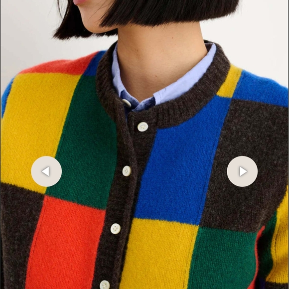 Alex Mill Evie Color Block Wool Cardigan - Picture 3 of 8